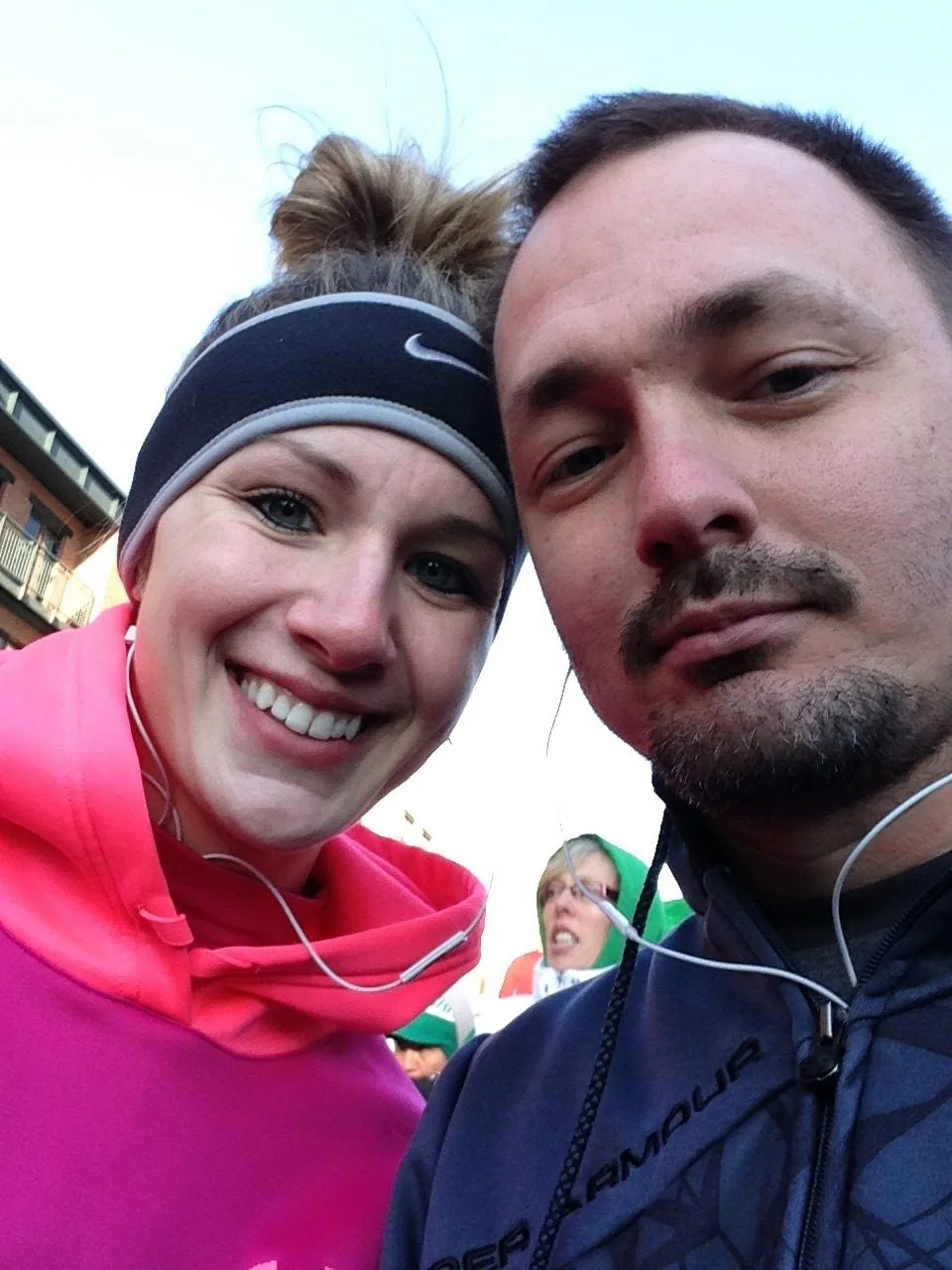Darrell and a friend before a running event